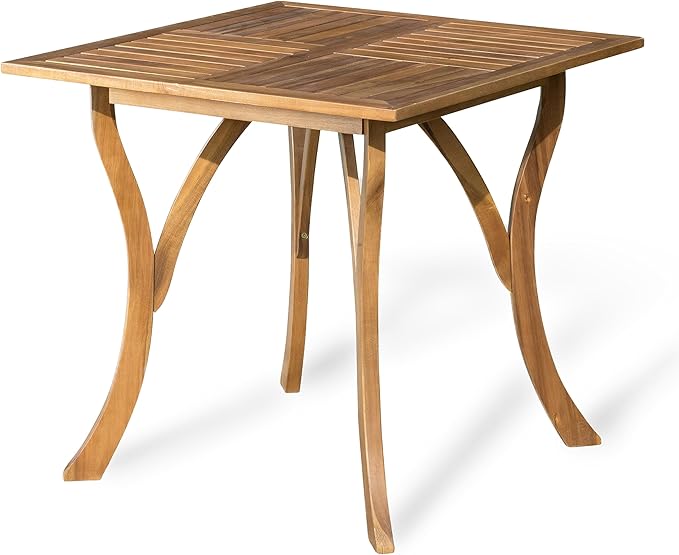 Christopher Knight Home Hermosa Acacia Wood Dining Set, 5-Pcs Set, Teak Finish - Image 9