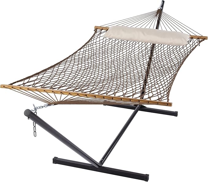 SUNCREAT Portable Hammock with Stand, Heavy Duty Standing Hammock, 450 lbs by SUNCREAT