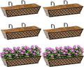 SPECILITE 24" Window Boxes Planters, Heavy Duty Metal Railing Planter Boxes by SPECILITE
