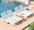 WACASA Outdoor Chaise Lounge Chairs Set of 4, Oversized Resin Lounge Chairs by WACASA