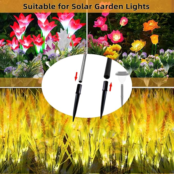 Replacement Stakes for Solar Lights, Solar Wheat Ear Lights Stakes for Outdoor - Image 4
