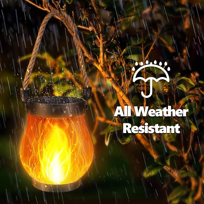 Solar Flame Lantern Hanging Outdoor Waterproof - Image 6