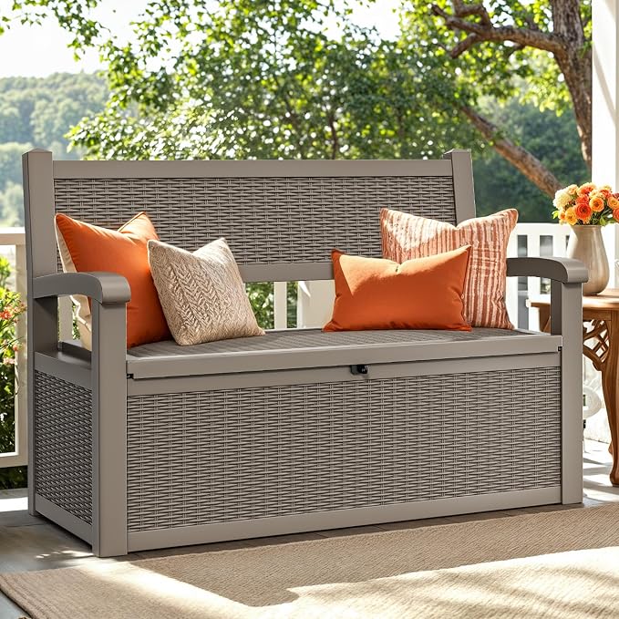 YITAHOME 70 Gallon Storage Bench Deck Box, Lockable Patio Bench, Waterproof - Image 7