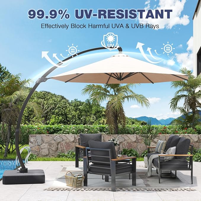 Aoxun Aluminum Patio Furniture Set - Image 2