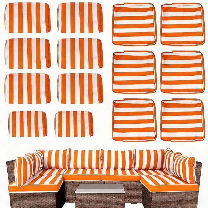 Outdoor Cushion Covers for Patio Furniture, Patio Cushion Covers Replacement by SpaceHop