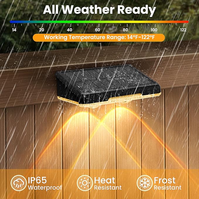 Solar Fence Lights Outdoor 8 Pack - Image 6
