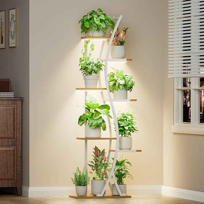 62" Plant Stand Indoor with Grow Lights by MJOMKN
