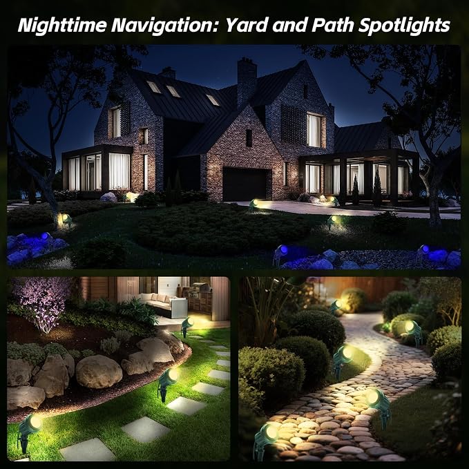 Spotlight Outdoor – 120V Plug-in, 2700K Warm White LED Landscape Spot Lights - Image 5