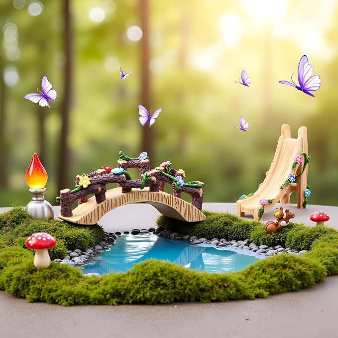 Kai Dream Miniature Fairy Garden Accessories Set, 2 Piece Resin Decorative - Image 3