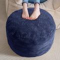 HIGOGOGO Round Stuffed Pouf Ottoman, Corduroy Poufs by HIGOGOGO