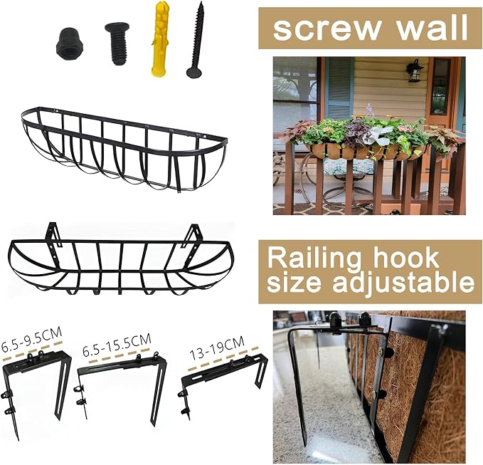 4pack 30-inch Window Sill Window Railing Planters - Image 5