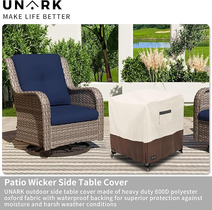 Patio Wicker Side Table Cover, Suitable - Image 5