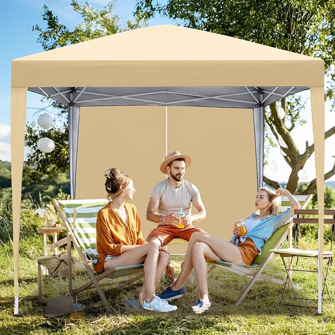 VINGLI Pop Up Canopy Tent with Sidewalls, Outdoor Gazebo Canopy Tent, Patio - Image 2