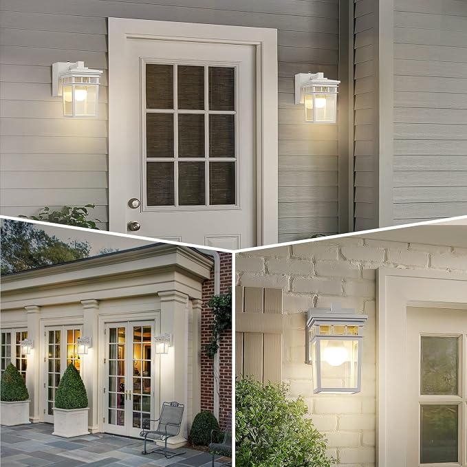 Outdoor Porch Light with GFCI Outlet Built in, Dusk to Dawn Outdoor Wall - Image 7