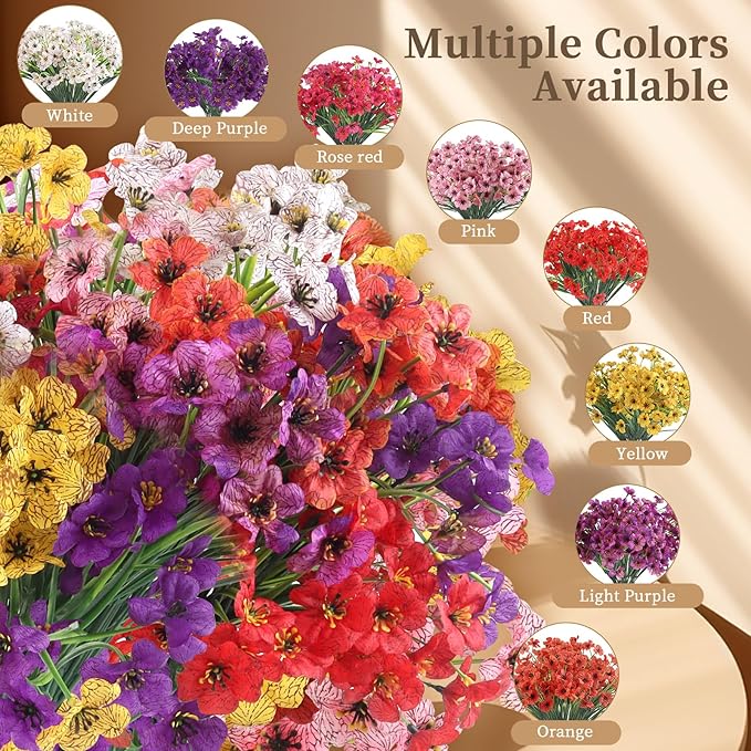24 Purple Bundles Artificial Flowers - Image 3