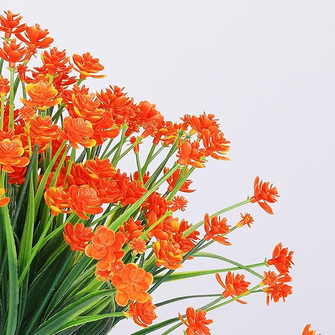 AGIRL 24 Bundles Artificial Fall Flowers Outdoor Indoor Decoration, Fake - Image 3