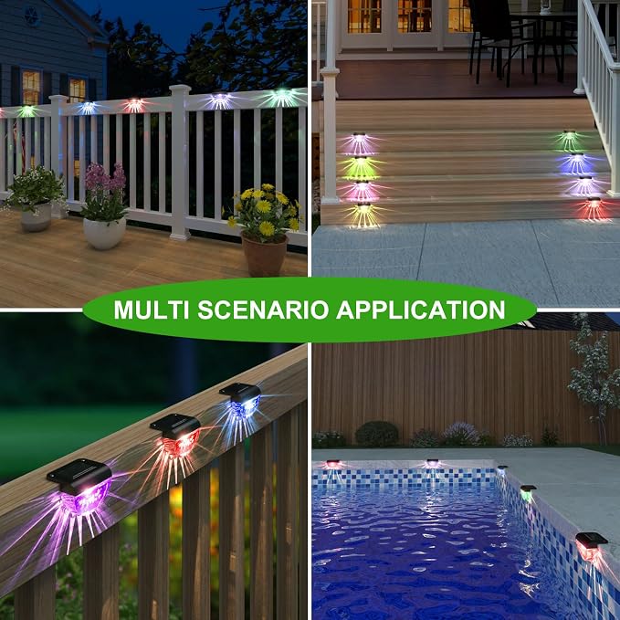 16 Pack Solar Deck Lights Outdoor, Solar Step Lights Waterproof - Image 7