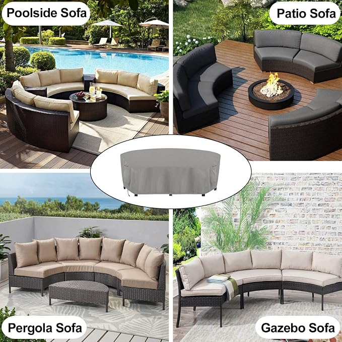 OutdoorLines Waterproof Curved Outdoor Sectional Cover - Image 8