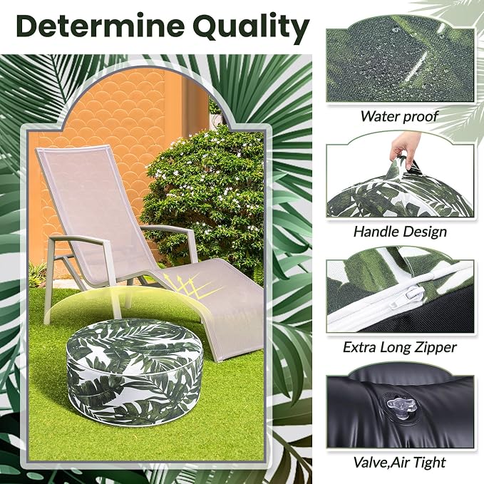 Outdoor Inflatable Ottoman Waterproof Pouf Ottoman - Image 3