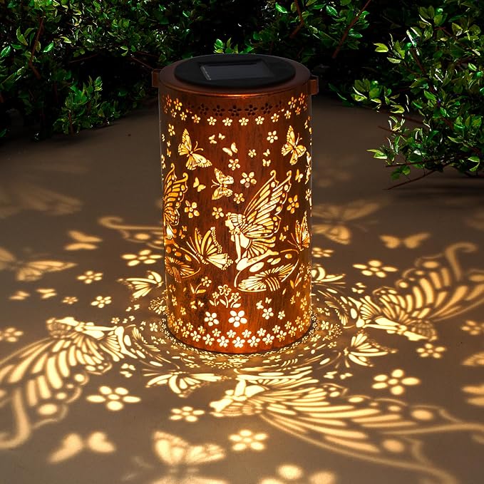 Solar Lanterns Outdoor Hanging Lantern Lights, Fairy Metal Decor - Image 2
