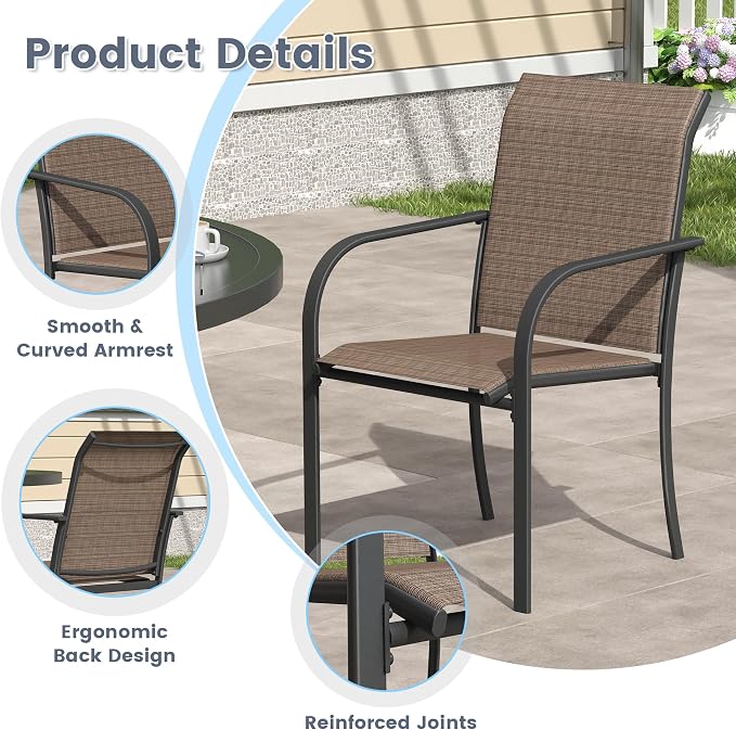 VICLLAX 7 Pieces Patio Outdoor Dining Set - Image 3