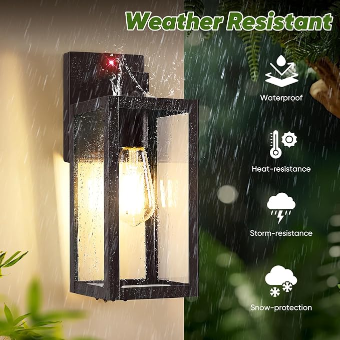 Upgraded Motion Sensor Outdoor Wall Light, 13” Dusk to Dawn Porch Light Outdoor - Image 4