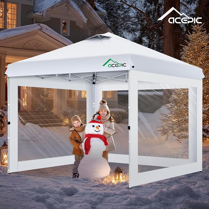 Clear Canopy Sidewalls for 10x10 Pop Up Tent, Transparent Window Curtain Cloth - Image 2