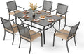 PHI VILLA 7 Pieces Outdoor Dining Set by PHIVILLAThepioneerofcomfortablehouseholdsupplies