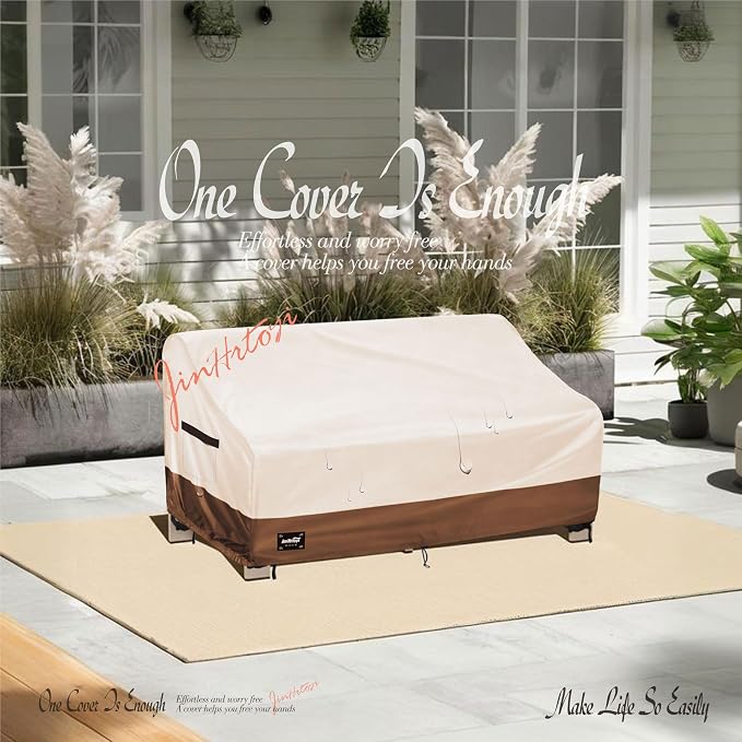 JinHrtoyi 2-Seater Patio Loveseat Cover, 58Wx32Dx31H inches Outdoor Furniture - Image 9