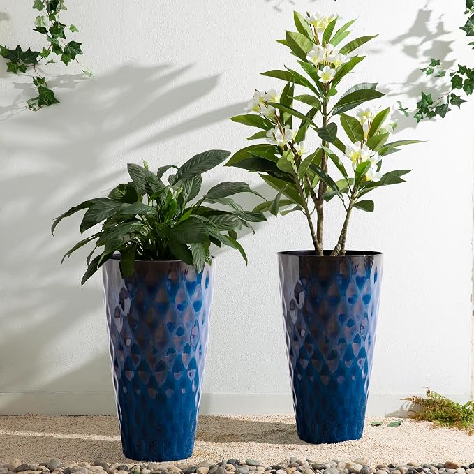 Glitzhome 23.75" H Tall Outdoor Planter, - Image 5
