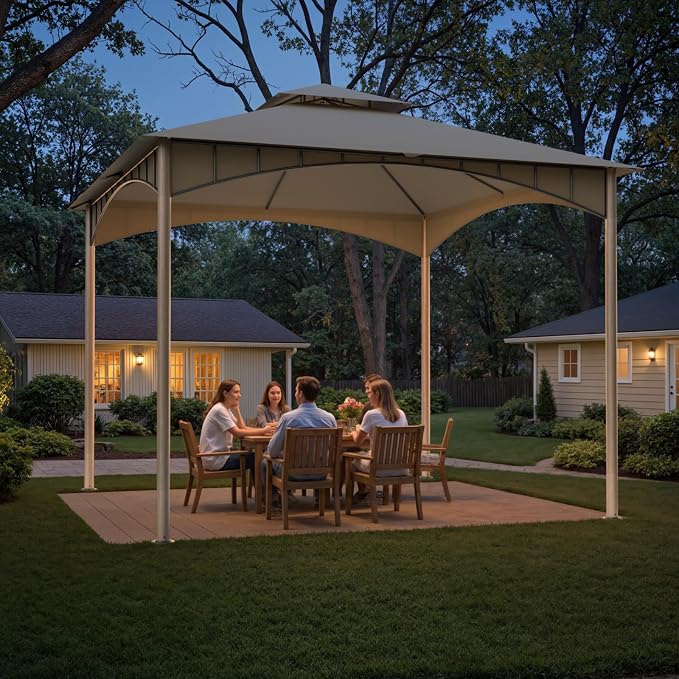 Patio Gazebo 10x10, Outdoor Gazebos, Heavy Duty Gazebo Soft Top Gazebos - Image 6