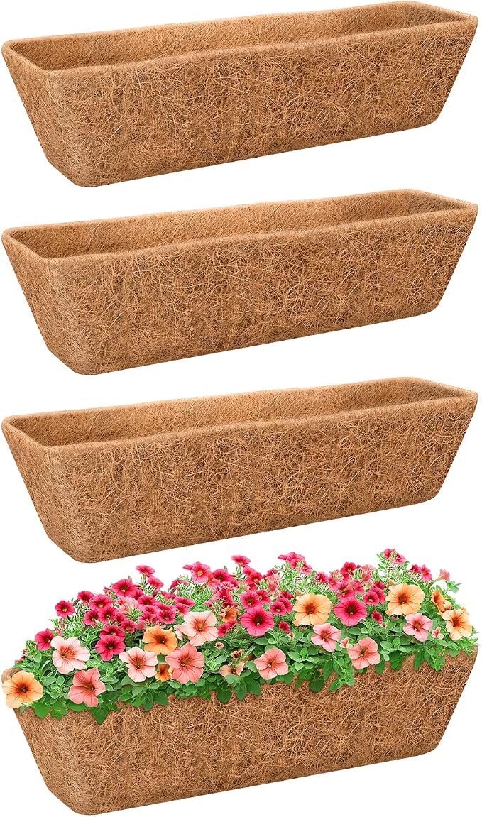 Riare 4 Pack 30 Inch Rectangle Coconut Liners by Riare