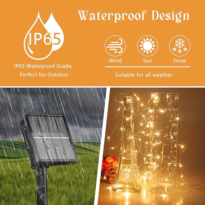 200 LED 72Ft Solar String Lights - Image 4