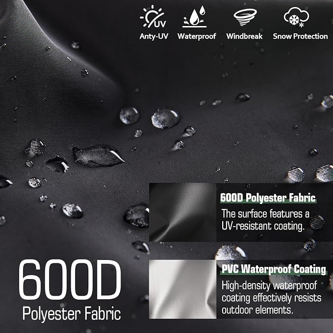 Waterproof Outdoor Sofa Cover, 2-Seater Heavy Duty Patio Loveseat Covers - Image 4