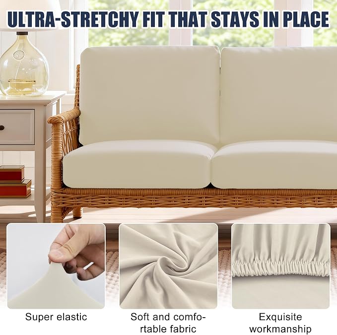 Patio Stretch Cushion Covers, Chair Cushion Covers& Sofa Replacement Slipcovers - Image 3