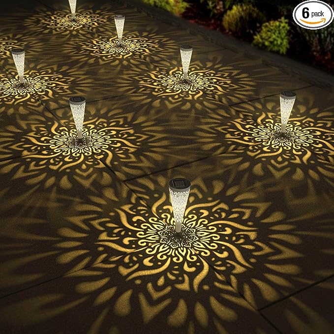 6 Pack Solar Lights Outdoor Garden Decorative Solar Garden Lights by gardencave