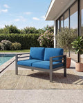 AECOJOY Aluminum Patio Furniture Loveseat, Modern Outdoor Furniture by AECOJOY