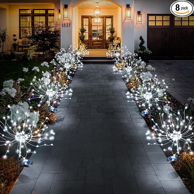 Anordsem Solar Fireworks Lights Outdoor: Garden Light Waterproof by Anordsem