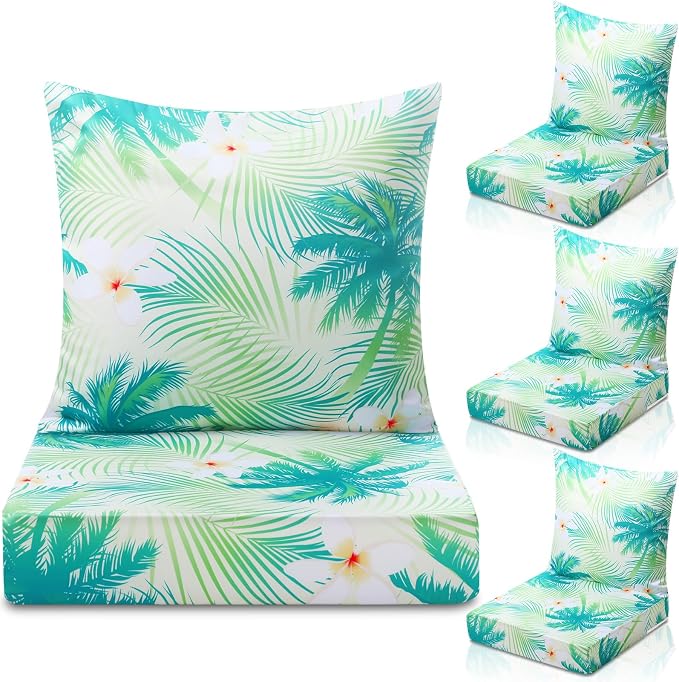Hoteam 4 Set Outdoor Chair Patio Cushions 20 x 20 Inch Deep Seat Waterproof by Hoteam
