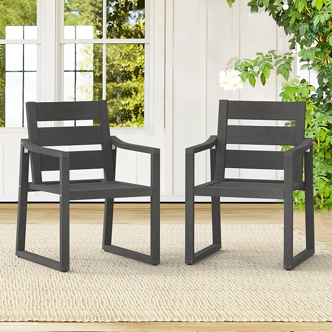 HDPS Outdoor Dining Chairs Set of 4, Patio Dining Chairs - Image 2