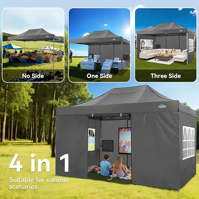 COBIZI 10x15 Pop up Canopy Tent Heavy Duty - Image 5