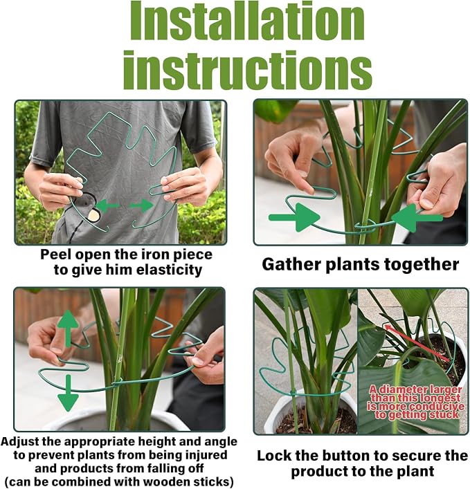 5PCS Green Monstera Plant Stem Support - Image 5