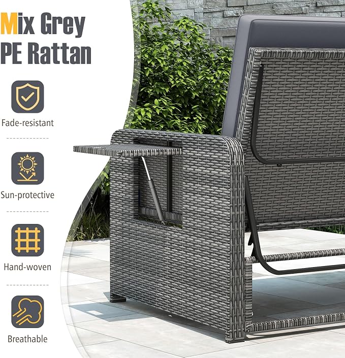 RELAX4LIFE Wicker Patio Outdoor Daybed - Image 8