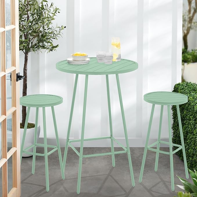 Best Choice Products 3-Piece Patio Dining Set, Bar Height, Outdoor Bistro Set - Image 7