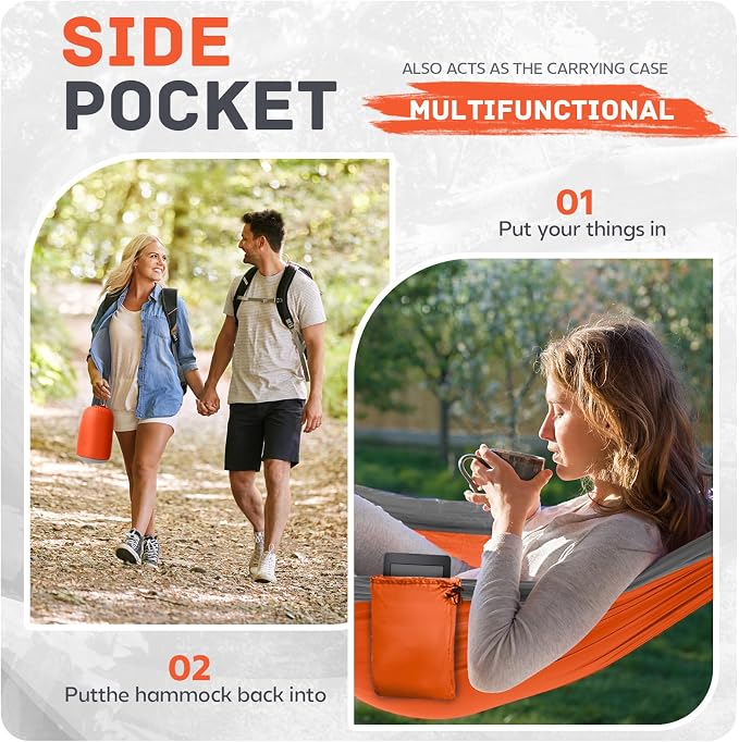 Camping Hammock Lightweight, Portable Hammocks Parachute Hammock - Image 5