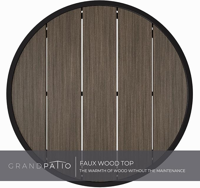 Grand patio Outdoor Side Table, Round End Table - Image 5