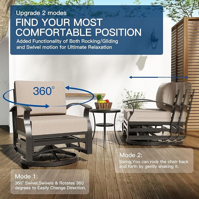 Kullavik Aluminum Patio Furniture Set - Image 6