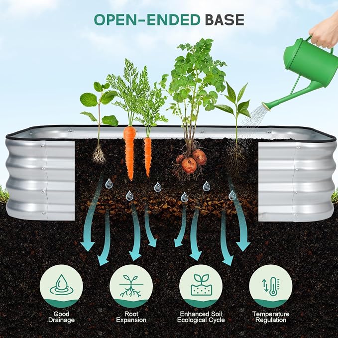 3 in 1 Galvanized Raised Garden Bed - Image 7