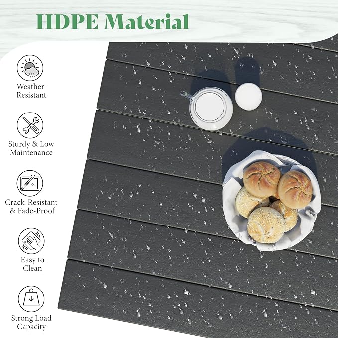 AMERLIFE 7-Piece HDPE Outdoor Dining Set - Image 5