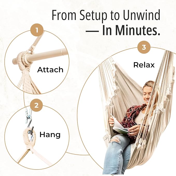 Indoor Hanging Chair for Bedroom, Porch or Room - Image 3